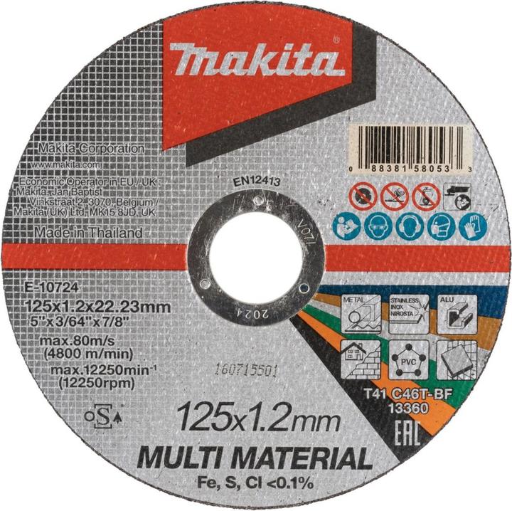 Makita E-10724-10 Trennscheibe multi 125x1.2mm 10 Stück