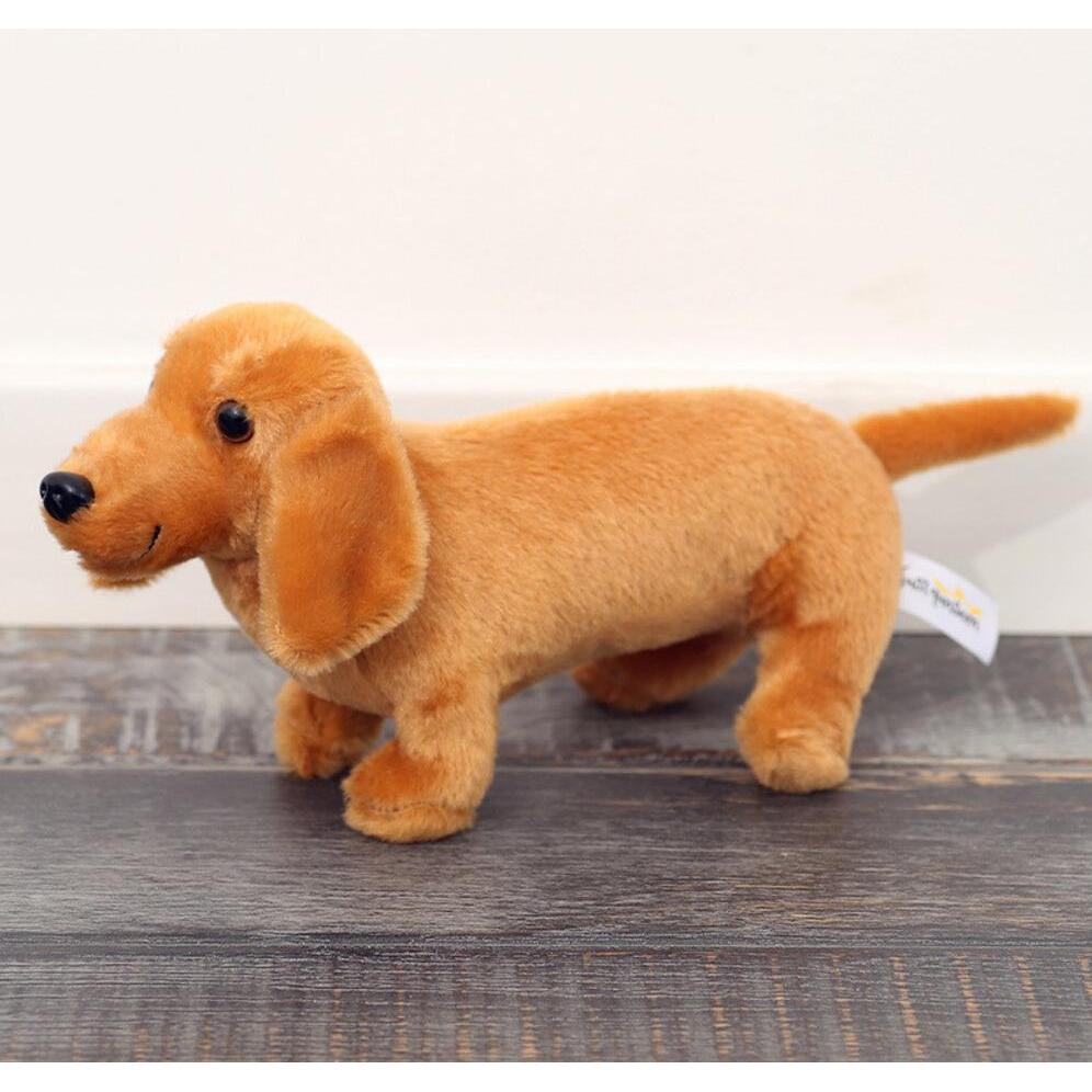 Lean Toys Lean Plüsch Maskottchen Umarmungen Hund Dackel Hellbraun 25Cm