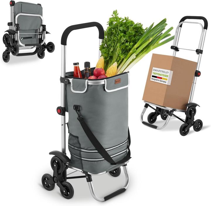 Juskys Klappbarer Einkaufstrolley für Treppen