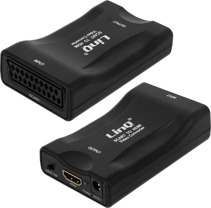 LinQ 1080P SCART HDMI video adapter, SCART-HDMI by Black Digitec