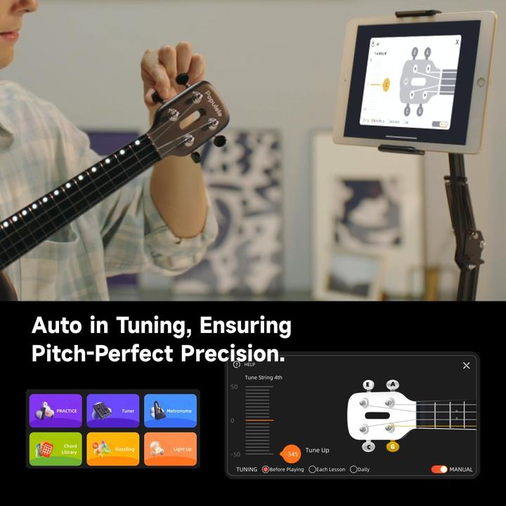 Image du produit Popu Music Ukulele Populele 2 Pro (Semi-acoustique)