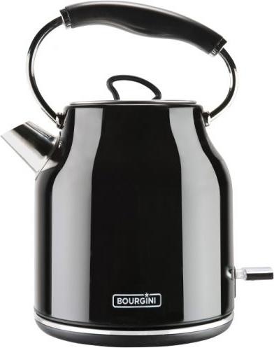Immagine prodotto Bourgini Retro Waterkoker Deluxe - Zwart - Design nostalgico - 1,7L (1.70 l)