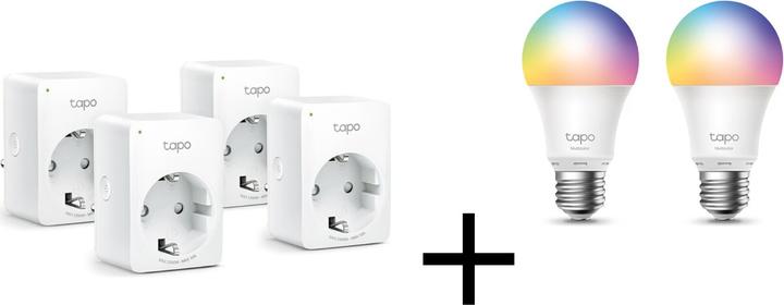 Produktbild TP-Link Produktset WLAN Zwischenstecker P100 Leuchtmittel Tapo L530E