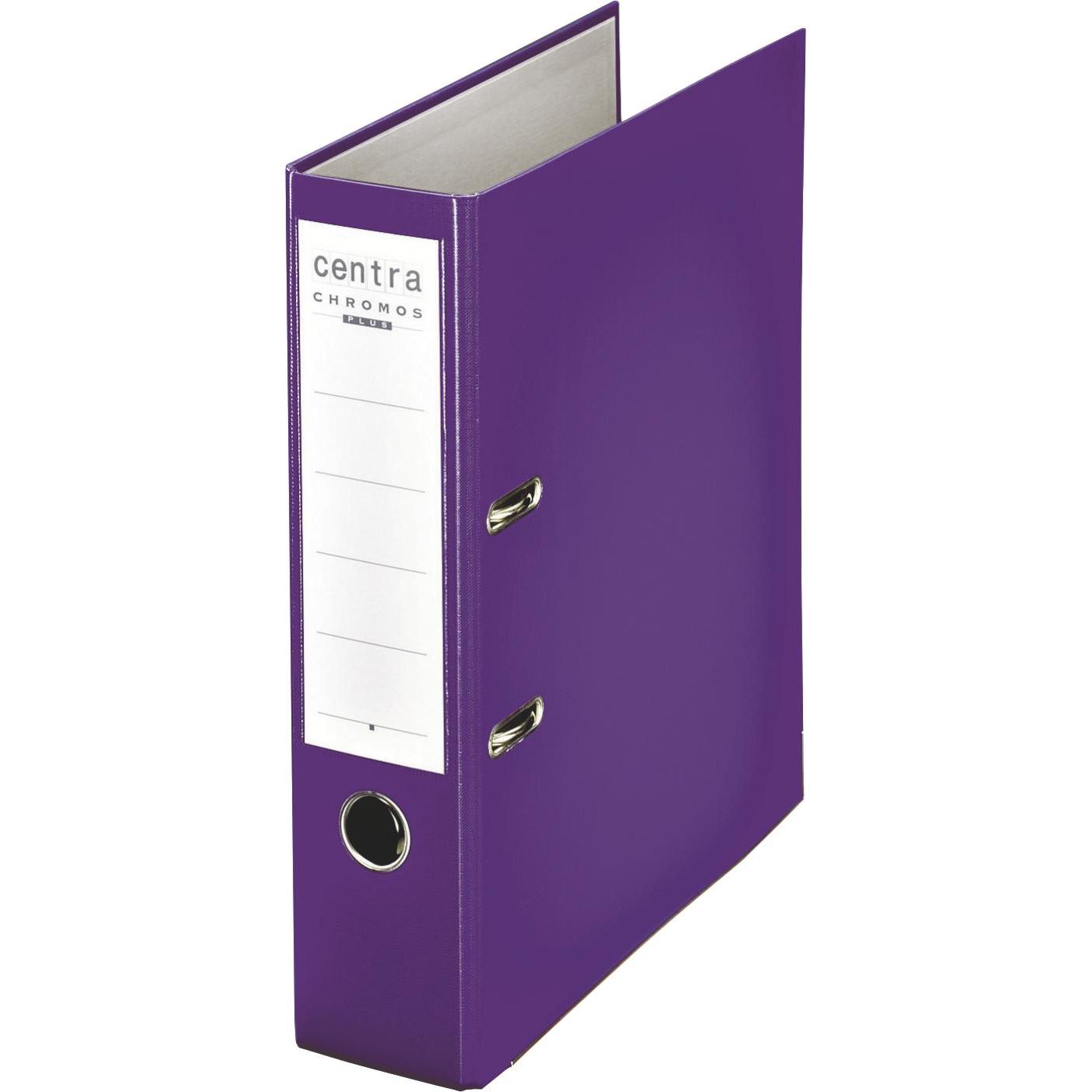 Centra, Ordner, Chromos-Ordner, 80 mm, A4, violett Einband mit PP-Folie kaschiert, mit Schlitzen (A4, 80 mm, 1 x)