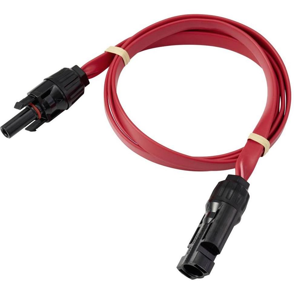 Tru Components, Accessori per generatori di corrente, PV-Solarverlängerungs-Flachkabel, Stecker auf Buchse, rot, 1 m TC-13805772 Rot (Spina solare)