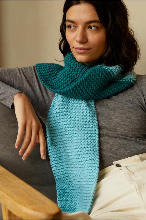 Actual product image DMC Mindful Making scarf knitting set