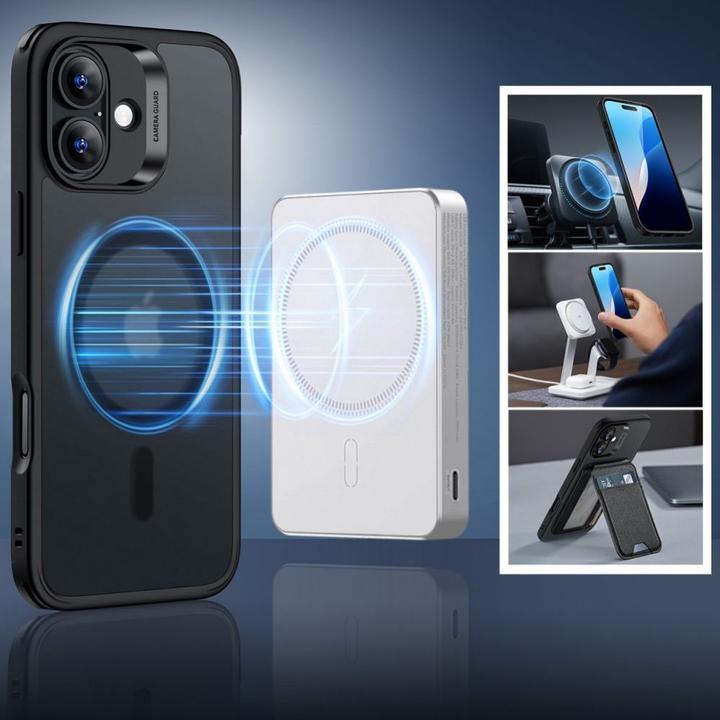 Produktbild ESR Classic Hybrid Halolock Magsafe & Tempered Glass Iphone 16 Frosted Black (Apple iPhone 16)