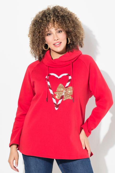 Produktbild Ulla Popken Sweatshirt, Zuckerstangen, Stehkragen, Langarm (50, 52)