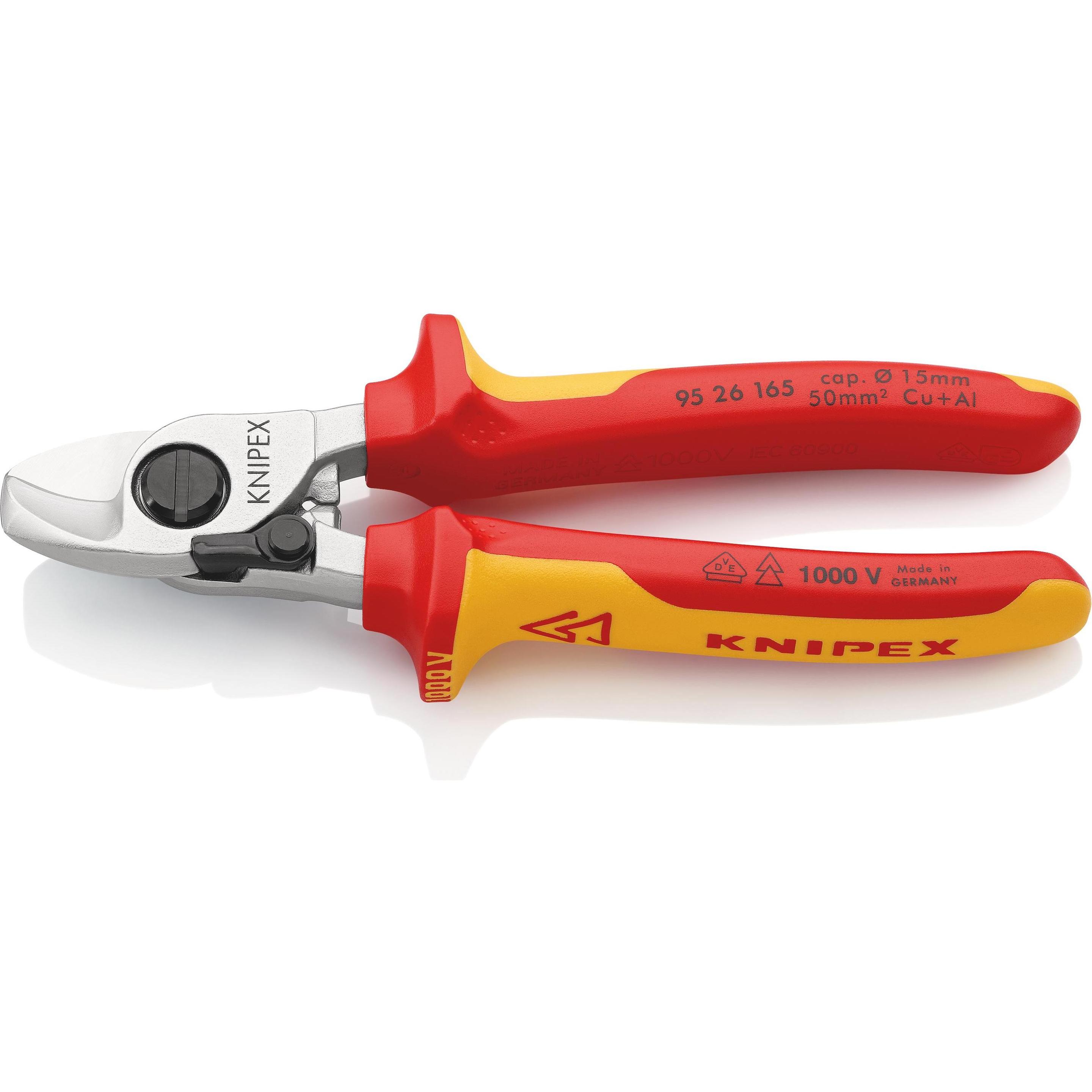 Knipex, Bolzenschneider + Seitenschneider, Kabelschere (165 mm)