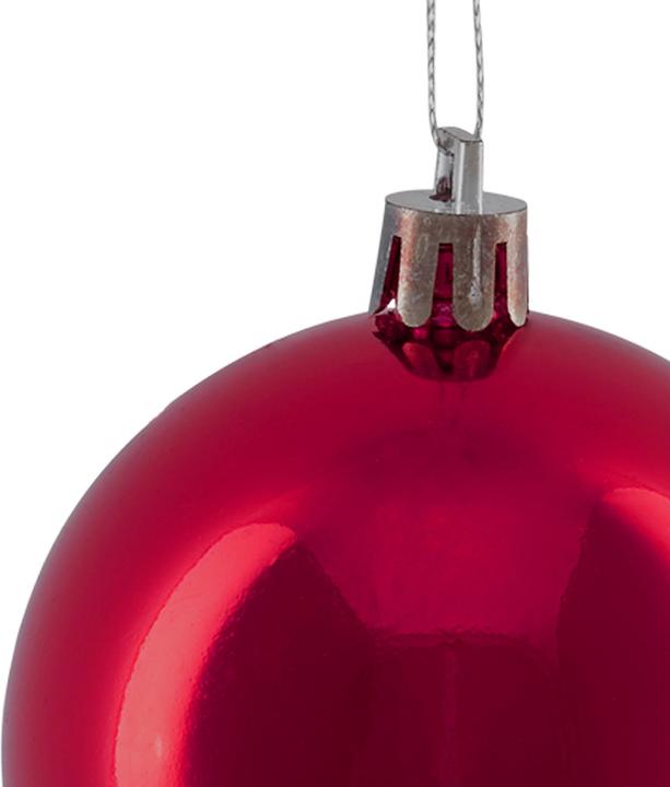 Image du produit Relaxdays - Weihnachtskugeln 100er Set, Rot/ Silber, 7 x 6 cm (100 -pièce)
