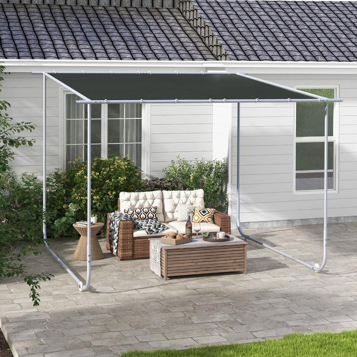 Immagine prodotto Outsunny Pergola con 4 sacchi di sabbia vuoti da riempire (302 cm, 302 cm)