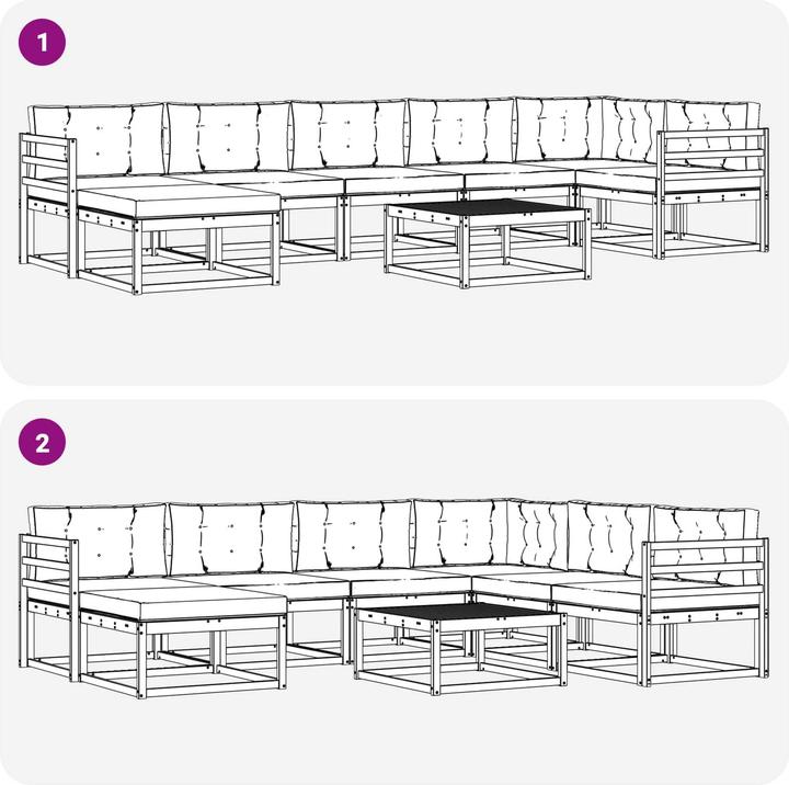 Produktbild vidaXL Outdoor-Sofa