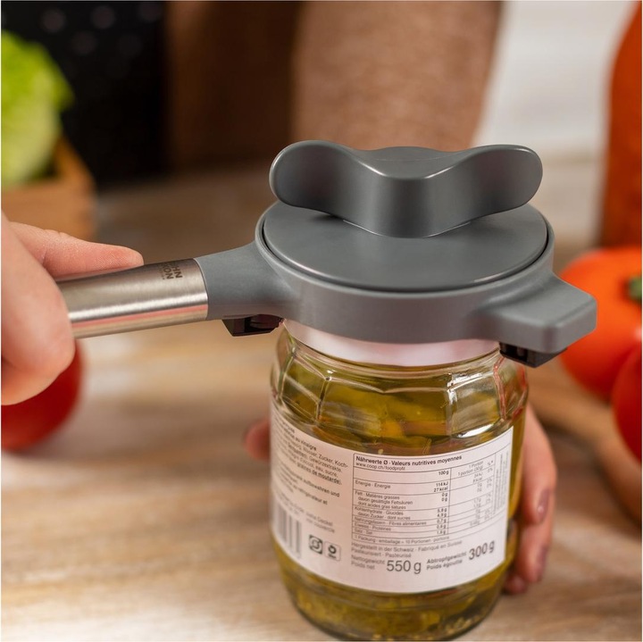 Actual product image Kuhn Rikon Deluxe Gripper lid opener grey (Plastic lidded bottle opener)