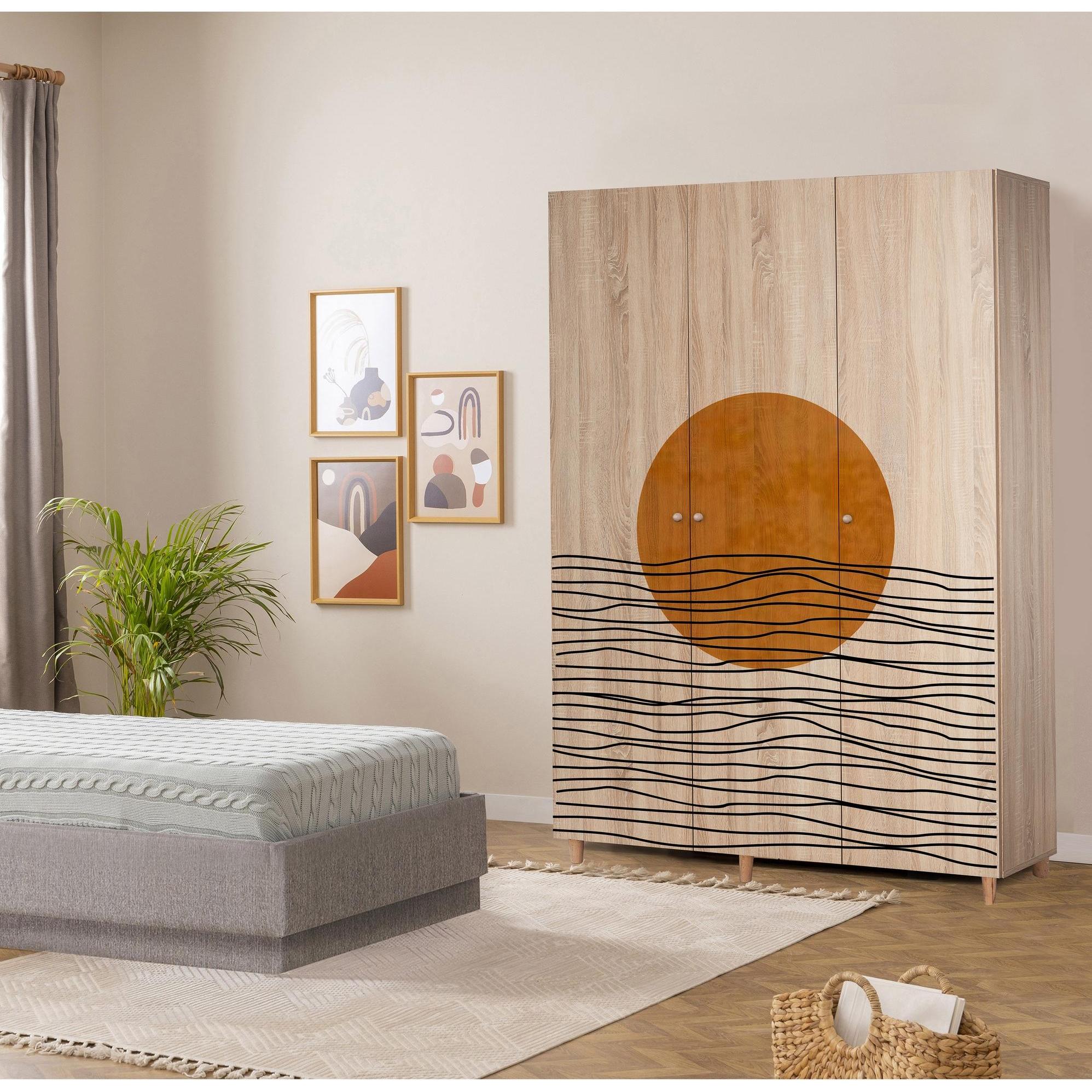 Thumbnail - Homitis, Kleiderschrank, Lena (135 x 192 x 52 cm)