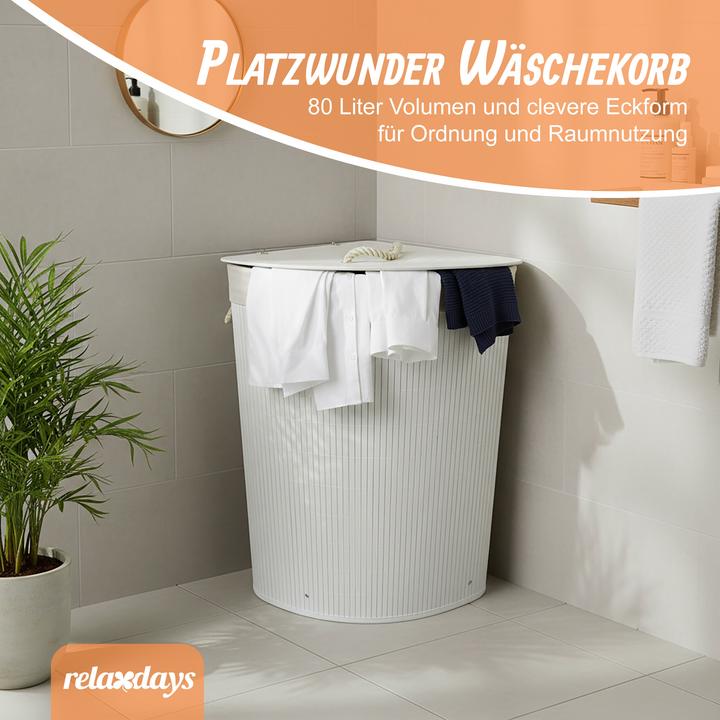 Produktbild Relaxdays Eckwäschekorb (80 l)