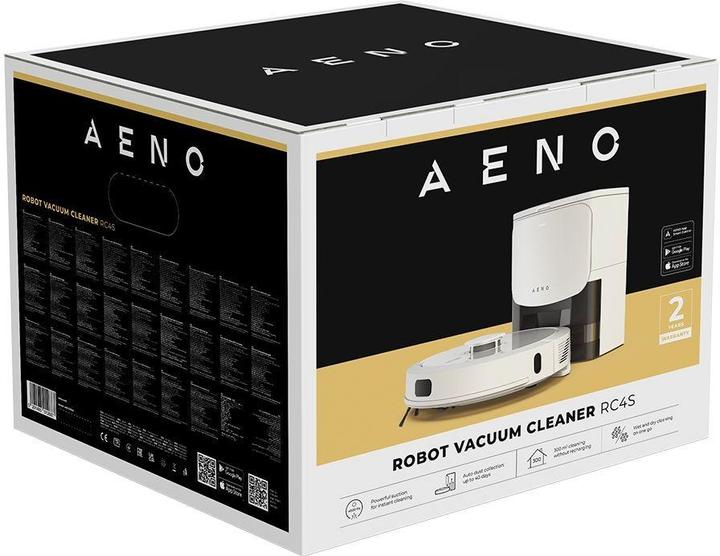 Produktbild Aeno White, Laser Robot Vacuum cleaner with 5200mAh battery,300ml dustbin, 300ml water tank. Self Empty S (Saugwischroboter)