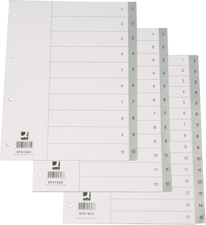 Produktbild Q-Connect Register Vollformat aus PP, mit Indexblatt