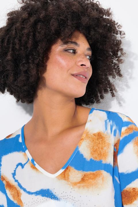 Actual product image Angel of Style A-line tunic with batik pattern and peace sign (54)