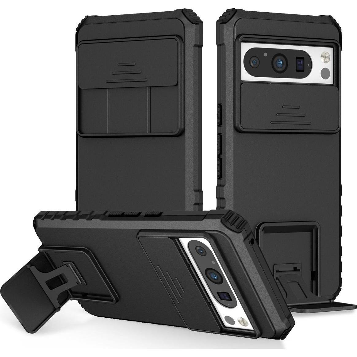 König Design Hülle Handy Schutz für Google Pixel 8 Pro Case Cover Standfunktion Etuis Bumper (Google Pixel 8 Pro), Smart...