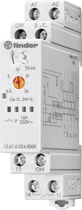Immagine prodotto Finder Interruttore a impulsi top-hat 13.61.0.024.0000 1 contatto di commutazione 1 pz.