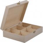 Actual product image Rayher Wooden tea box, FSC Mix Credit, 6 compartments, me