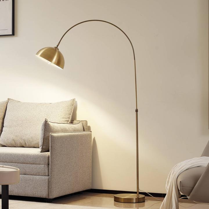 Actual product image Lindby Lennart arched floor lamp, antique brass (E27)