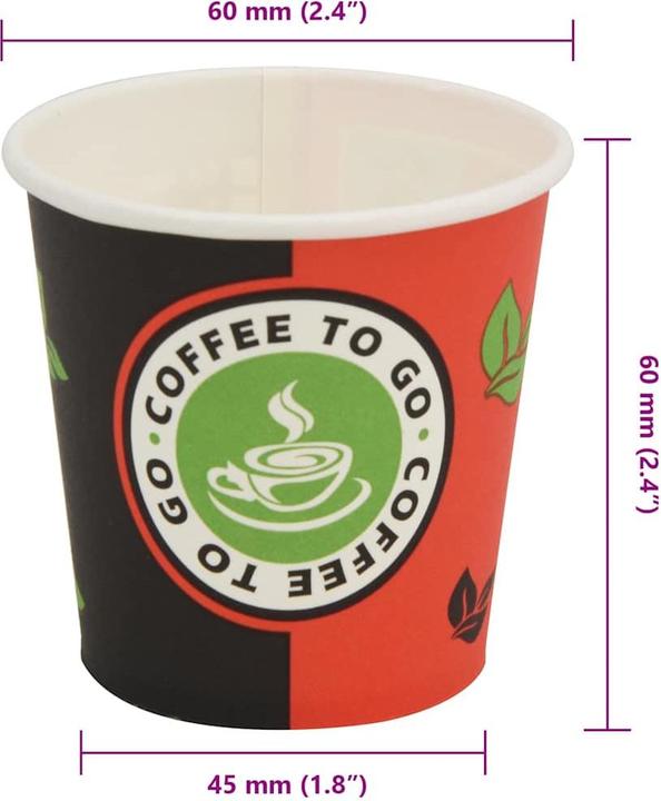 Actual product image vidaXL Einweg-Kaffeebecher (1000 x)