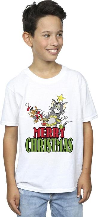 Immagine prodotto Tom & Jerry Merry Christmas Baubles Maglietta Ragazzi (140, 146)