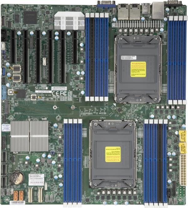 Produktbild Supermicro X12DPi-N6, Intel, Socket P, Intel® Xeon®, DDR4-SDRAM, 4000 GB, DIMM (Socket P, Intel C621A, E-ATX)