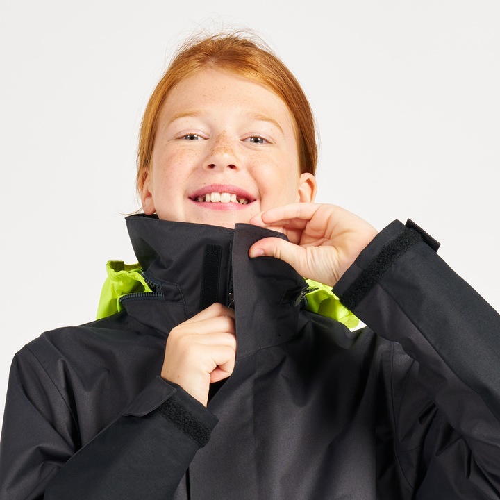 Produktbild Tribord Regenjacke Segeljacke Kinder wasserdicht winddicht - Sailing 300 dunkelgrau (10, 11, 12)
