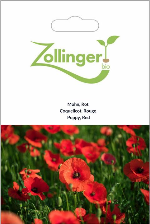 Produktbild Zollinger Bio Mohn, Rot (einjährig überwinternd)