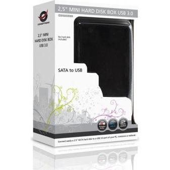 Thumbnail - Conceptronic CHD2MUSB3B (2.5"), Festplattengehäuse, Schwarz