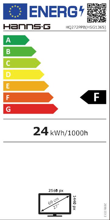 Energie-Label Hannspree HQ 272 PPB (2560 x 1440 Pixel, 27")