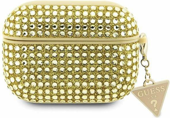 Produktbild Guess GUA2HDGTPD AirPods 1/2 cover złoty/gold Rhinestone Triangle Charm (Kopfhörer Hülle)