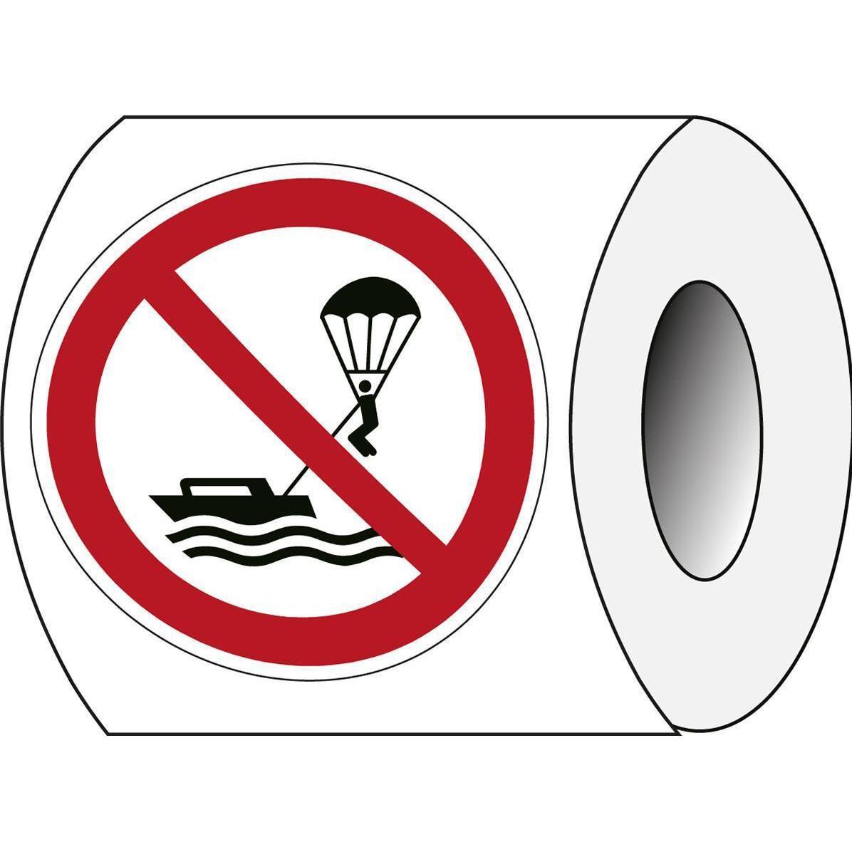 Brady, Etiketten, ISO-Sicherheitsschild - Parasailing verboten