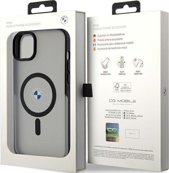 Image du produit BMW Étui BMHMP14MDSLK iPhone 14 Plus 6.7" czarny/black hardcase Signature MagSafe (Apple iPhone 14 Plus)
