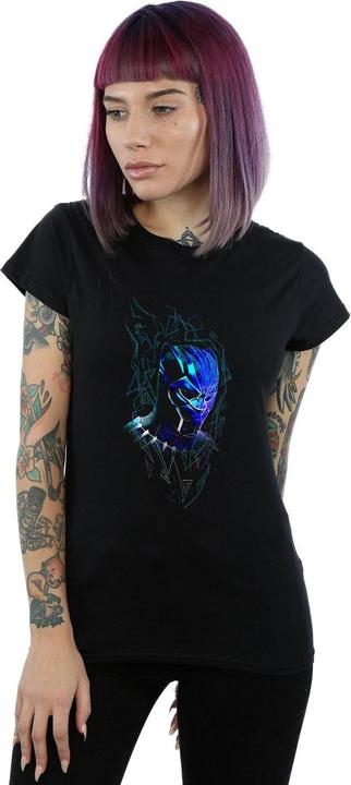 Immagine prodotto Femme/Les femmes - Maglietta in cotone con mascherina in nylon della Panthère noire (XL)
