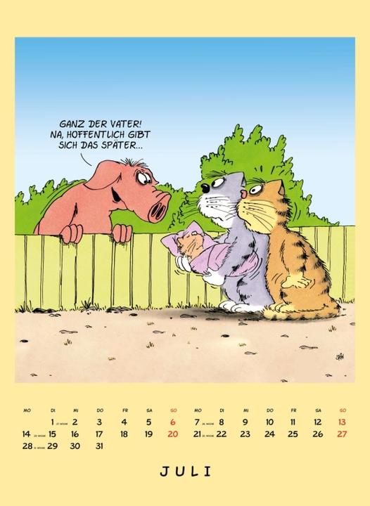 Actual product image Uli Stein Tierisch grosser Kalender 2025: monthly calendar for the wall in large format (German)