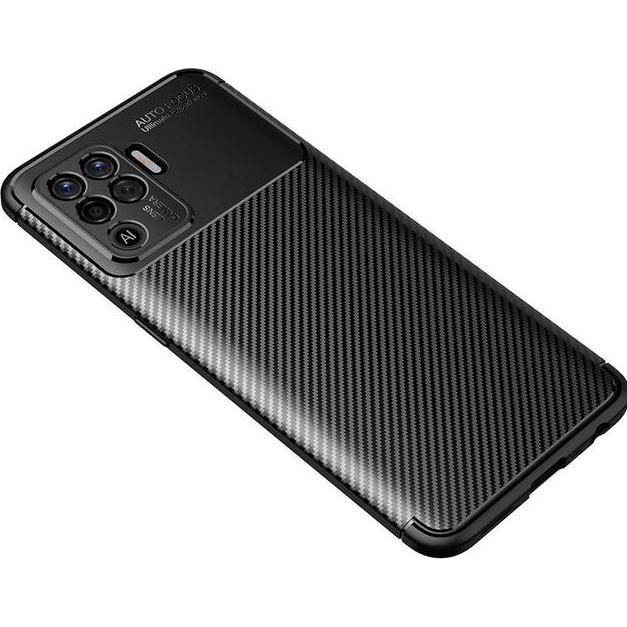 Thumbnail - MU Style Carbon Fiber TPU Softcase Series (Oppo A94), Smartphone Hülle, Schwarz