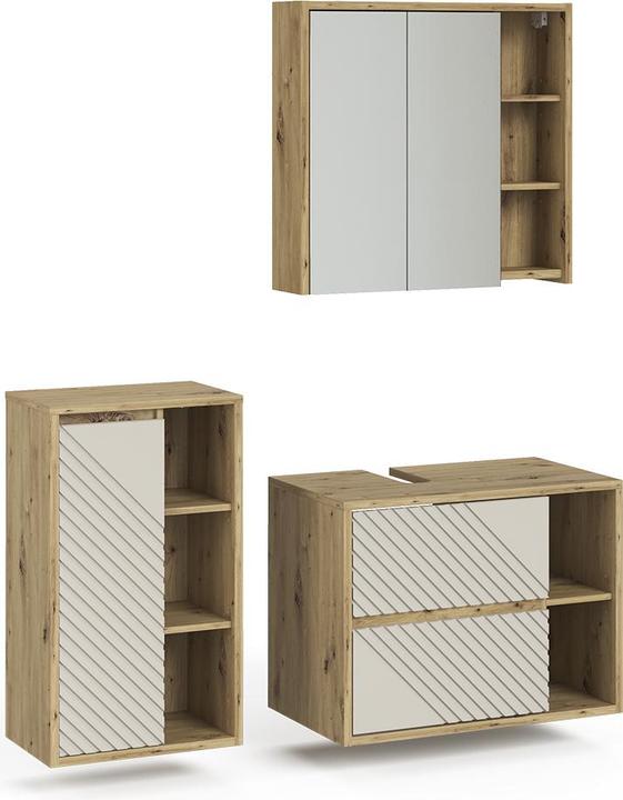 Produktbild Vicco Badmöbel-Set Viola, Artisan-Eiche, 3 Teile