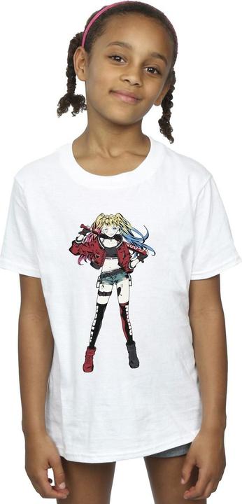 Produktbild Harley Quinn Mädchen TShirt aus Baumwolle in stehender Pose (104)