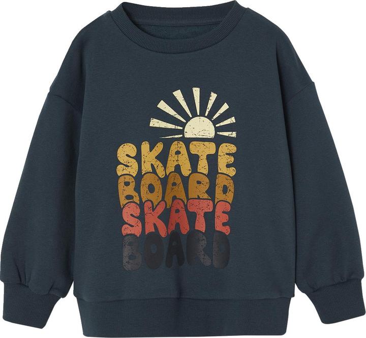 Produktbild Vertbaudet Jungen Sweatshirt mit grossem Skater-Motiv, Recycling-Polyester (86)