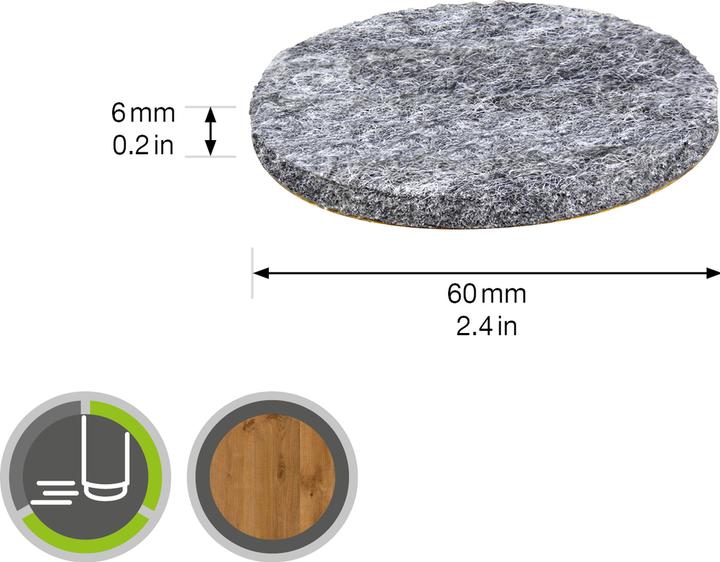 Produktbild Big Pads (Filzgleiter, 4 Stk.)