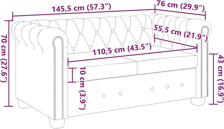 Actual product image VidaXL Nestario (2 person sofa)