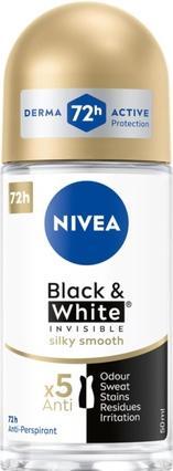 Produktbild NIVEA ack&White Invisible Silky Smooth Antiperspirant W (Roll-on, 50 ml)