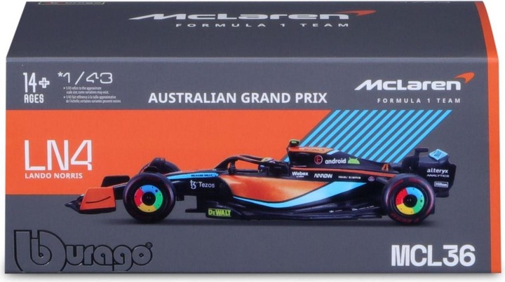 Immagine prodotto Bburago F1 MCL36 L. Norris 2022