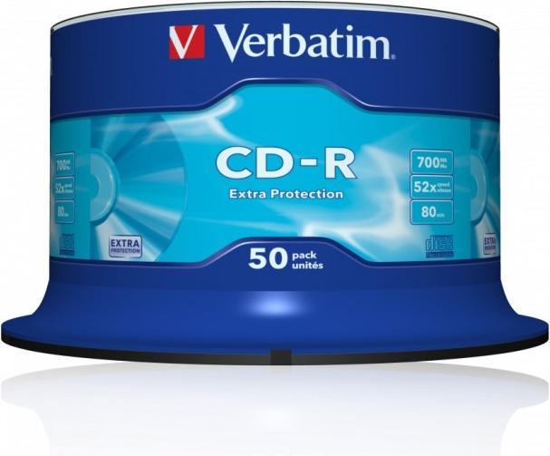 Actual product image Verbatim CD-R, 700MB/80min, 52x, spindle (50x)