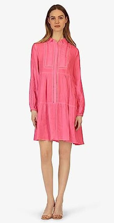 Image du produit Mint & Mia Gewebtes Kleid mit Kragen, Knopfleiste und Biesenverzierung (42)