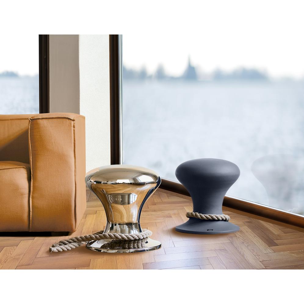 Thumbnail - Philippi, Hocker + Pouf, Hamburger Hocker, glänzend, poliert