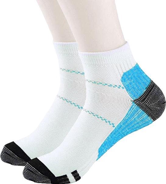 Produktbild JTI Unisex-Söckchen mit Kompression - S/M - Blau (2er Pack, S/M)